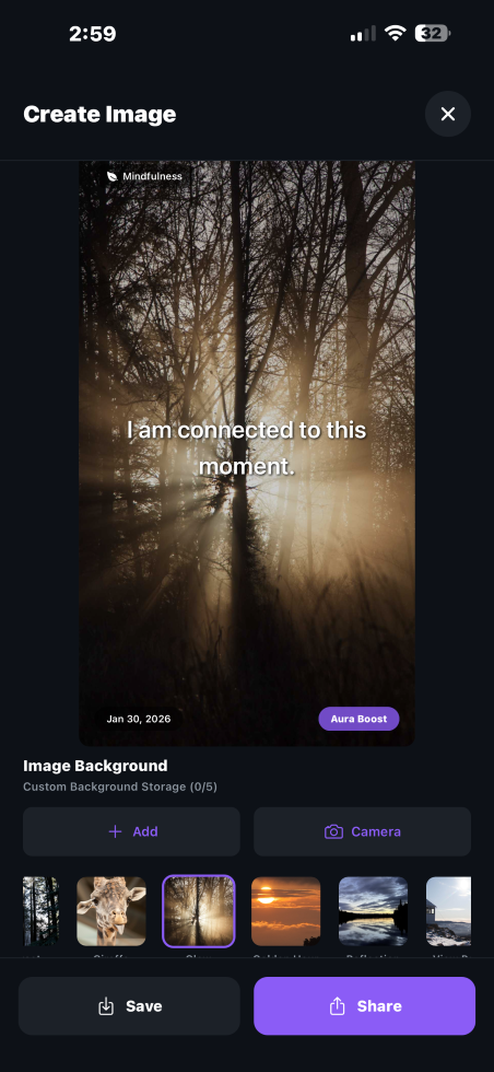 Share editor — create shareable images